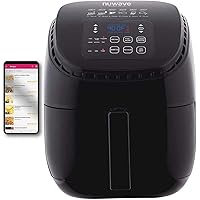 Nuwave Brio 3-Qt Air Fryer, Touch Screen Digital Controls & Easy to Read Display, 100°F- 390°F Temp Controls in 5° Increments, Linear Thermal (Linear T) Technology, Built-In Safety Features (Renewed)