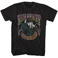 Tom Petty & The Heartbreakers Tom with Wings Adult Black Short Sleeve T Shirt Vintage Style Graphic Tees