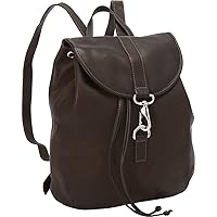 Medium Drawstring Backpack, Chocolate, One Size