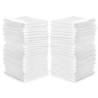 Simpli-Magic Cotton Washcloths, Pack of 480, 12” x 12”, White