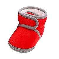 Warm Booties for Baby Boy Baby Shoes Fleece Warm Booties Shoes Fashion Solid Color Non Slip Breathable Toddler Boots Tan Toddler Boots