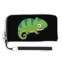 Chameleon Women's Wristlet Clutch Purse Handheld Wallet Travel Handbag with Credit Card Holder for Men