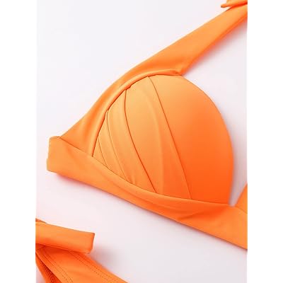 Mua Romwe Women'2 Piece Halter Push up Bikini Set Tie Side Swimsuit Bathing  Suit Beachwear trên  Mỹ chính hãng 2024