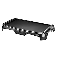 BELLA Electric Griddle with Crumb Tray - Smokeless Indoor Grill, Nonstick Surface, Adjustable Temperature Control Dial & Cool-touch Handles, 10