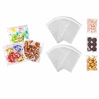 YunKo Self Sealing Cellophane Bags Clear Treat Bags Cookie Bags for Packaging Cookies,Candy,Gifts（4x4+4x6inch)
