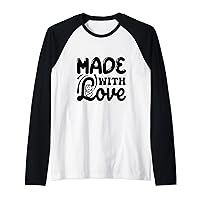 Made with Love, Children's T-Shirt Pregnant Baby Raglan Baseball Tee