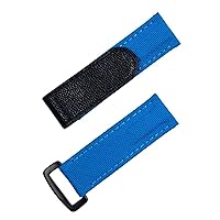 Nylon Fabric Leather 20mm Colorful Watchband for Rolex Strap Daytona Submariner GMT Yacht-Master Bracelet Watch Band (Color : Blue Blk Buckle, Size : 20mm)