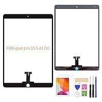 for IPad Pro 10.5 Touch Screen Digitizer Glass Replacement（LCD Not Included ） Touch Panel Repair Parts Kit,with Free Screen Protector+Tools(Black)