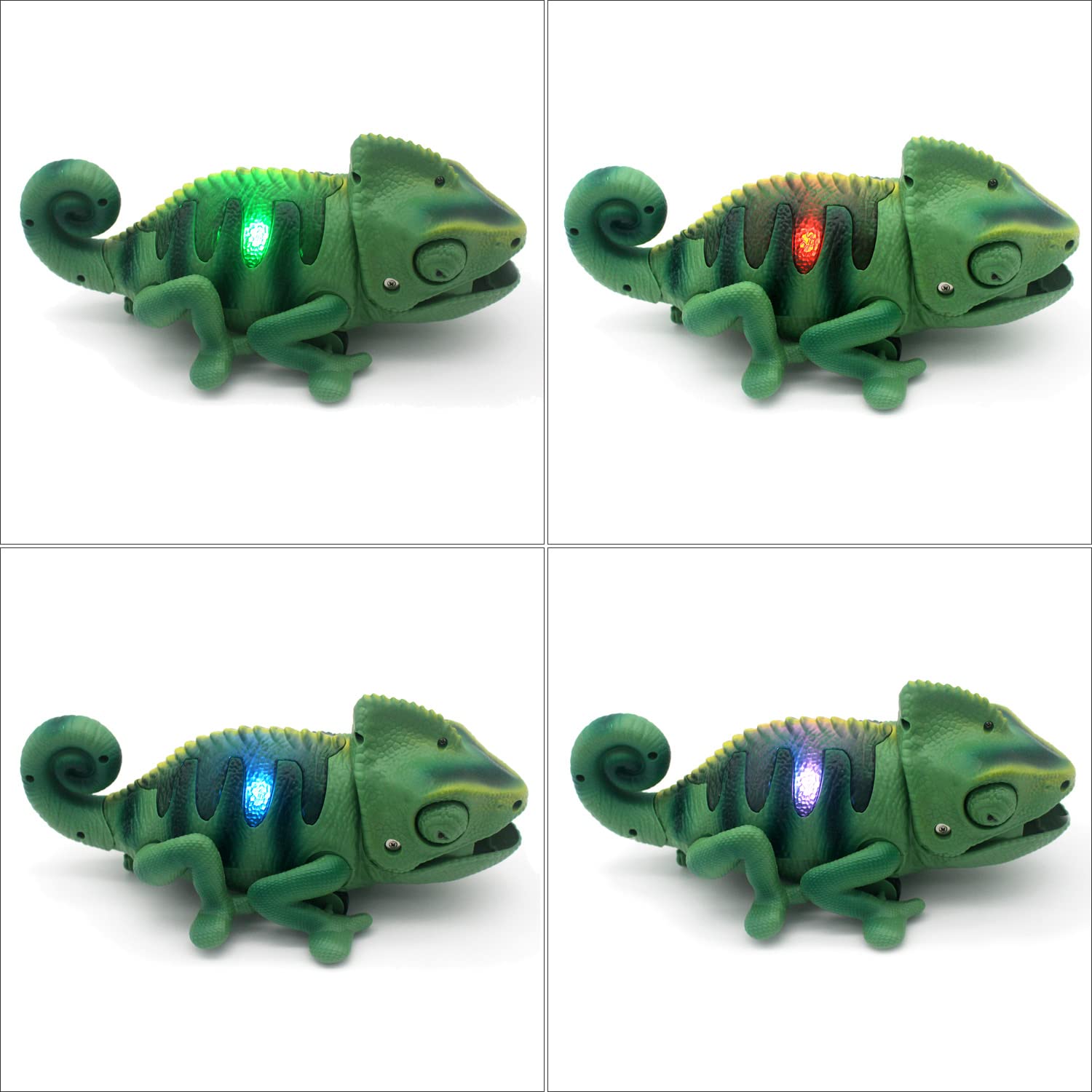 Tipmant RC Chameleon Remote Control Animal Toy Realistic Lizard Electric Electronic Pets Car Kids Birthday Gifts (Green)