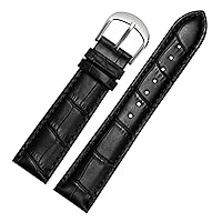 For brand Watch Bracelet Belt Woman Watchbands Genuine Leather Strap Watch Band 10 12 14 16 18 20 22mm Multicolor Watch Bands (Color : 10mm Gold Clasp, Size : 20mm)