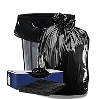Plasticplace 55-60 Gallon Trash Bags, 1.0 Mil, Black Heavy Duty Garbage Can Liners, 38” x 58” (100 Count)