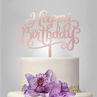 Mua Happy Birthday Cake Topper, Acrylic, Calligraphy Bling ...