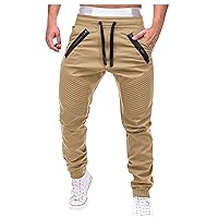 Cargo Pants Men,Casual Oversize Drawstring Long Work Pant Multi Pocket Stretch Elastic Wasit Trousers