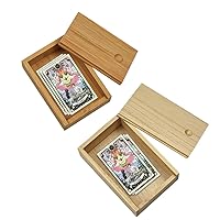 Bamboo Cards Storage Box Desktop Wooden Playing Card Box for Case Tarot Box Bamboo Stakes 5 Feet