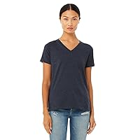 Bella Canvas Ladies' Relaxed Jersey V-Neck T-Shirt M Heather Navy