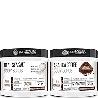 pureSCRUBS Coconut Dead Sea Salt Scrub + Coffee Body Scrub