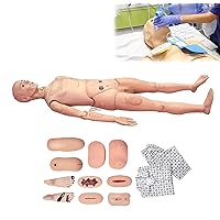 Teaching Model,Fully Equipped Nursing Manikin 170cm Life Size Patient Nursing Manikin Training Simulator Basic Nursing Skills Professional Human Model Mannequin Full Body