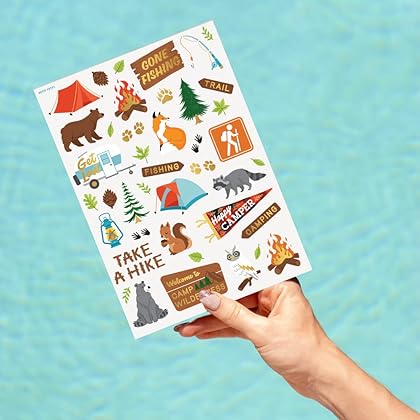 xo, Fetti Camping Party Supplies Temporary Tattoos - 44 Metallic Styles | Outdoor Wilderness Birthday, Forest Animals Favors, Gone Fishing Bday