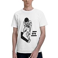 Hajime No Ippo Shirt Mens Anime Casual Fashion Cotton Crew Neck Short Sleeve Tops T-Shirt Summer for (Men,Man,Mens)
