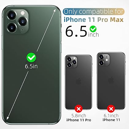 Mkeke Compatible with iPhone 11 Pro Max Case, Clear iPhone 11 Pro Max Cover Shock Absorption Phone Cases 6.5 inch