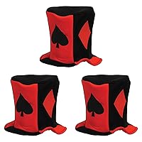 Beistle Casino Card Suit Fabric Hats, Halloween Costume Dress Up, Novelty Hats, Playing Card Costume Accessories