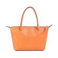 Women Vegetable Tanned Leather Tote Bag Stylish Simple Large Capacity Handbag Satchel Purse Ladies Casual Shoulder Bag