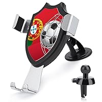 Portugal Flag Soccer Goa Funny Phone Mount for Car Dashboard Windshield Vent Universal Automobile Accessories