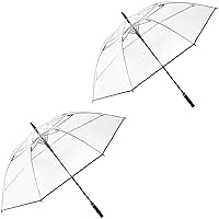 G4Free 62 Inch Clear Golf Umbrella Transparent Auto Open Large Stick Umbrella Oversized Umbrella Windproof Waterproof with Sleeve for Women Men