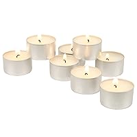 Stonebriar Bulk 100 Unscented Smokeless Long Burning Tea Light Candles with 8 Hour Extended Burn Time (Pack of 8, 800 Count Total)
