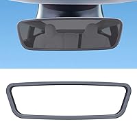 Gray Rear View Mirror Trim for Tesla Model 3 Y X S Semi 2014-2024, Interior Rearview Mirror Protector Silicone Screen Edge Frame Cover Decoration Trim Frame, Car Accessories (Gray)