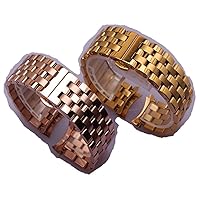 Curved Ends watchbands Strap Bracelet Black Silver Gold Rosegold Watch Bands 16mm 18mm 20mm 22mm 24mm for Men Women Wrist Watch Accessories New