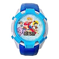 Accutime Kids Dino Ranch Blue Digital Flashing LCD Quartz Childrens Wrist Watch for Boys, Girls, Toddlers with Navy Blue Strap (Model: DNR4003AZ)