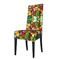 Fresh Fruits and Vegetables Removable Washable Chair Protector Slipcovers for Home,Kitchen,Dining Room