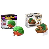Pet Hedgehog Planter + The Child Chia Pet Floating Edition with Stand