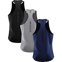 NELEUS Men's 3 Pack Running Tank Top Dry Fit Y-Back Athletic Workout Tank Tops