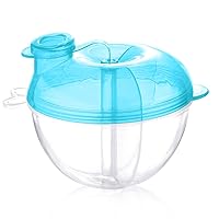 Accmor Baby Formula Dispenser for On-The-Go Feedings, Three-Compartment Non-Spill Formula Container to Go, Snack Milk Powder Dispenser for Traveling with Infant Toddler, Blue