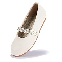 Girls Dress Shoes Wedding Party Mary Jane Princess Shoes Flower Girls' Flats for Little Big Kid Toddler Dressy Shoes