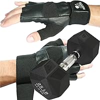Nordic Lifting Gym Gloves Large Bundle with Dumbbell Prism 25 lb