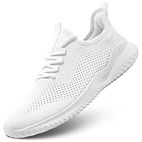 Mens Running Shoes Slip-on Walking Tennis Sneakers Lightweight Breathable Casual Soft Sole Work Gym Trainers