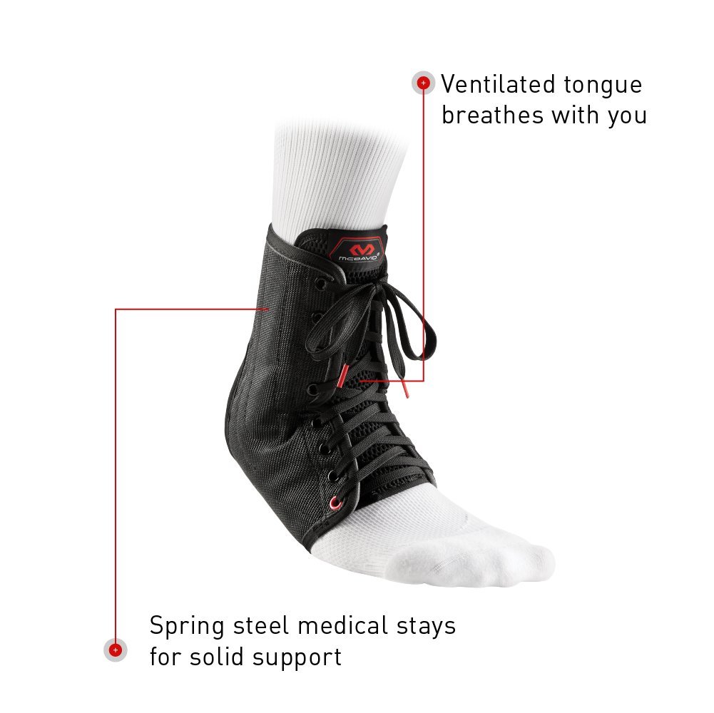 Mcdavid Ankle Brace, Ankle Support, Lace up Ankle Brace, Ankle Support Brace for Ankle Sprains, Volleyball, Basketball, for Men & Women, Sold as Single Unit (1)
