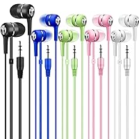 Wholesale Bulk Earbuds Headphones 100 Pack Multi Colored for School Classroom Students Kids Children Teen and Adult(5 Colores)