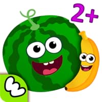 Funny Food - Educational Baby Game for Kids: Girls and Boys learn smart SHAPES & COLORS! PUZZLES for young children develop attention, logic! FREE education for toddlers 2 3 4 5 year olds! Kindergarten learning games for preschoolers in apps 4 babies