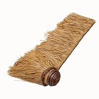 Fake Thatch Tiles Palm Thatch Runner Roll Simulated Artificial Thatch Plastic PVC Gazebo Thatch Roof Decoration Palm Grass Thatch Roll for Garden Covers Fence Party Decoration (Color : Yellow e, Siz