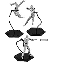  Action Figure Stands Adjustable Action Figure Display Holder  Base Sturdy Base Clear Doll Model Support Stand Action Base Display Stand  for 1/144 Figure Model Toy [FDXGYH, Manual Assembly] : Toys 
