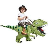 Inflatable Dinosaur Costume Riding T Rex Air Blow up Funny Fancy Dress Party Halloween Costume for Kids