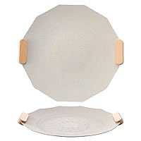 Korean BBQ grill pan, Medical stone Coating, stovetops and Induction Compatible,Twelve-angle diamond-shaped baking pan, PFOA free Toxin free (White, 14.9inches)