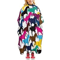 Colorful Horse Professional Barber Cape Kids Hair Cutting Cape Haircut Apron Hairdressing Accessories for Hair Cuts
