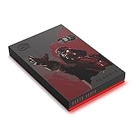 Seagate FireCuda Darth Vader SE, 2TB, External Hard Drive - USB 3.2, Customisable LED RGB Lighting, Red, Works with PC, Mac, Playstation, and Xbox (STKL2000411)