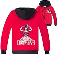 Boy Girls Oshi No Ko Hooded Jacket Anime Long Sleeve Cotton Full-Zip Hoodie for Kid Teen