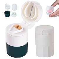 Storage of Pills Cutter Storage 2pcs 2pcs Pill Divisor 3 in 1 Crusher Cutter Cutter Tablet and Organizer of The Pill The Pill of The Size of The Size Size Size